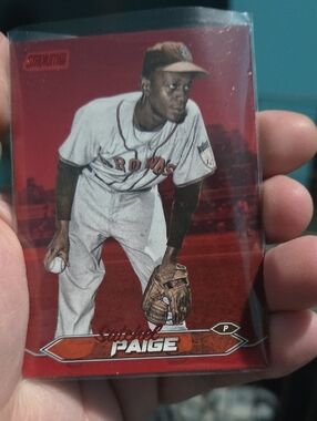 Topps Satchel Paige Card - Brown and White